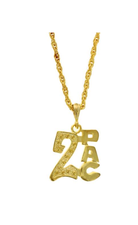 36 X 2PAC PENDANT NECKLACE GOLD