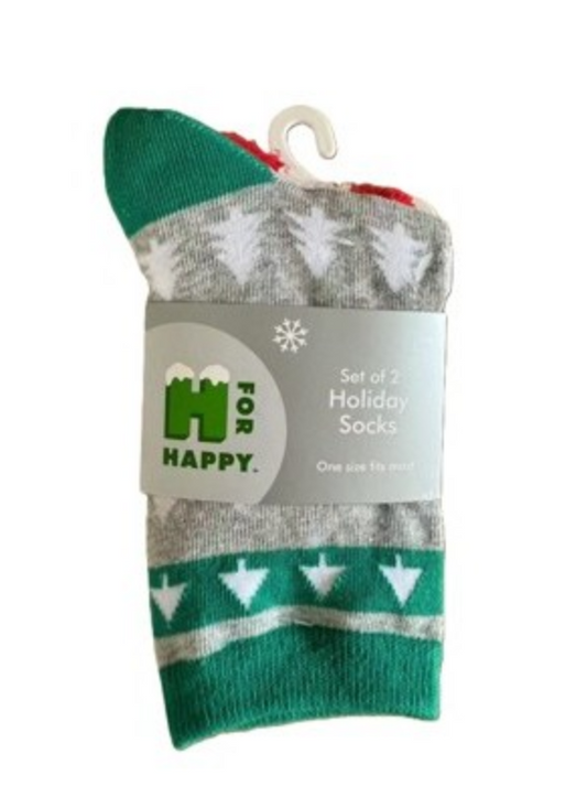 240 X NEW SET OF 2 HOLIDAY SOCKS - XMAS TREE
