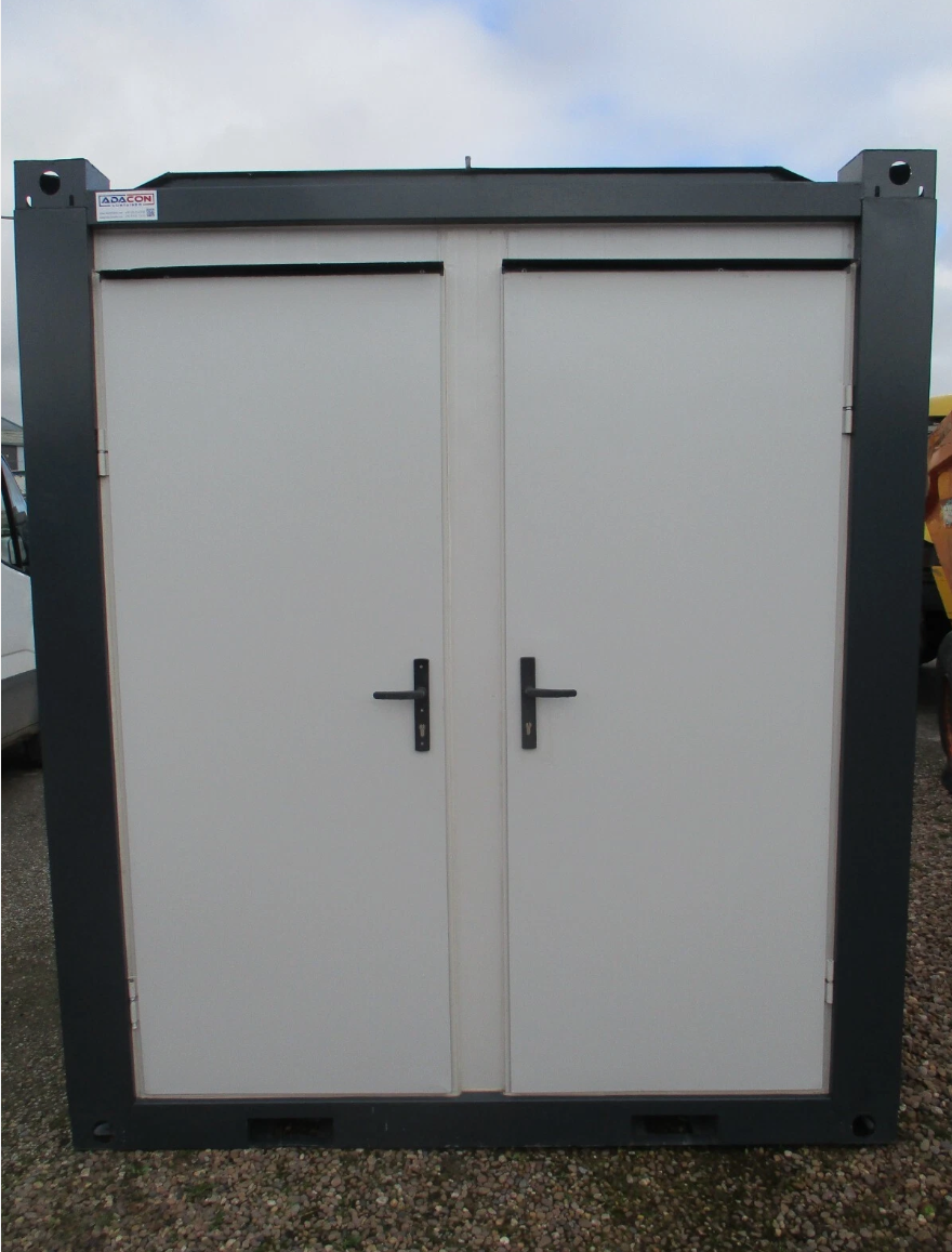 2.1M X 1.35M DOUBLE TOILET BLOCK – SECURE SHIPPING CONTAINER