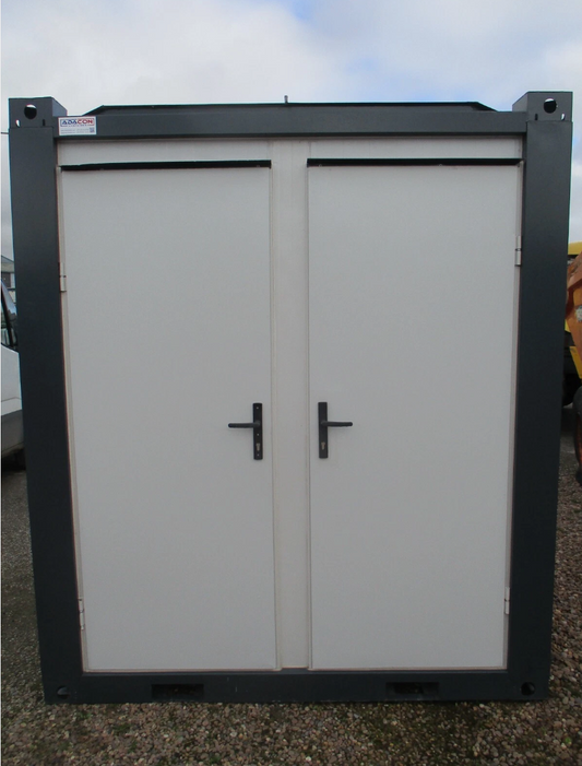 2.1M X 1.35M DOUBLE TOILET BLOCK – SECURE SHIPPING CONTAINER