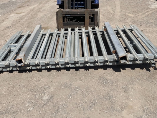 PAIR OF GALVANISED SITE YARD GATES