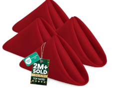 24 X NEW KICHLY RED CLOTH NAPKINS | RRP £215 | BULK CLEARANCE