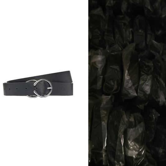 55PCS DOROTHY PERKINS WOMENS DP CURVE BLACK DOUBLE BUCKLE BELT BNWT SEALED RRP £660