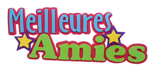 960 X 3D 12" 'MEILLEURES AMIES' FOAM SIGN