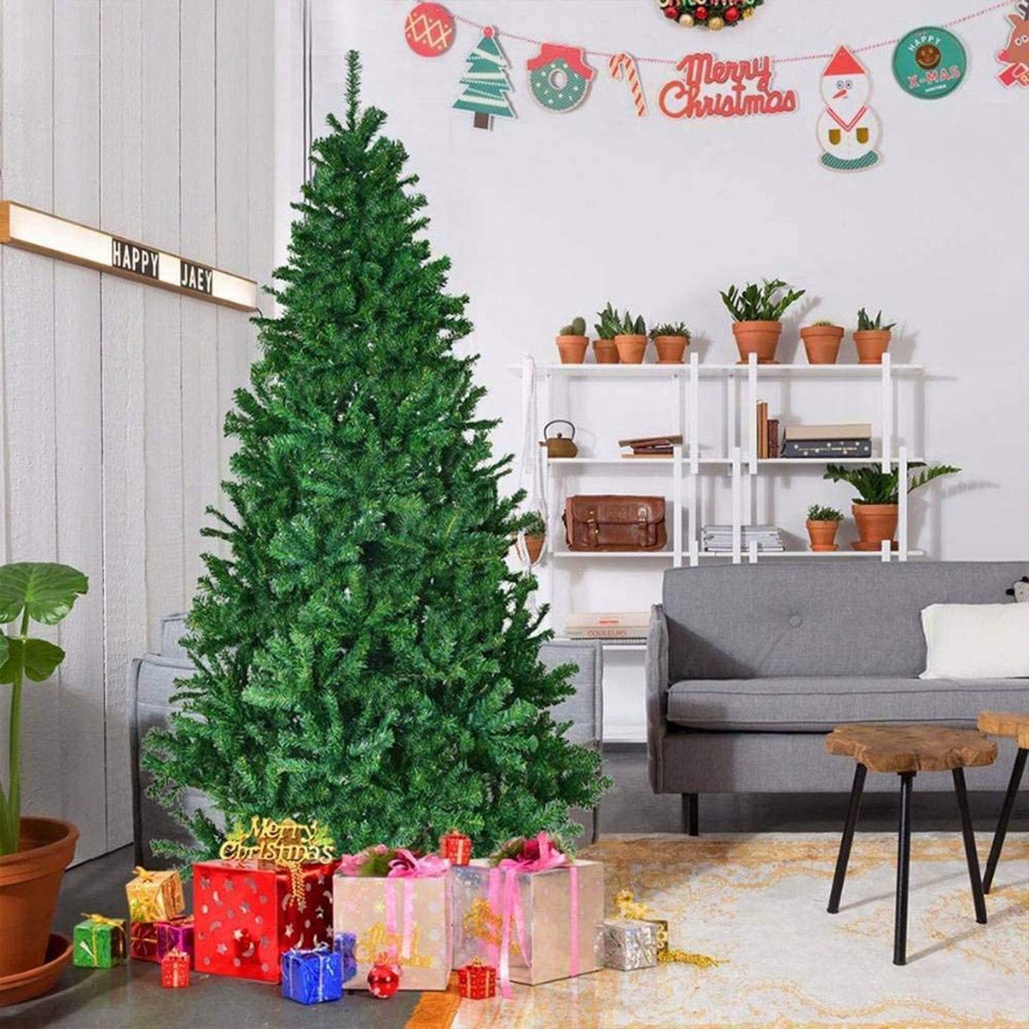 JOB LOT OF 8 SHATCHI PREMIUM CHRISTMAS TREE ALASKAN PINE GREEN 5FT