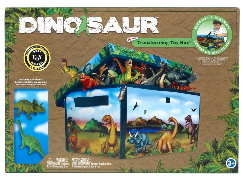 24 X NEW DINOSAUR ZIPBIN & PLAYMAT PLUS 2 DINOS