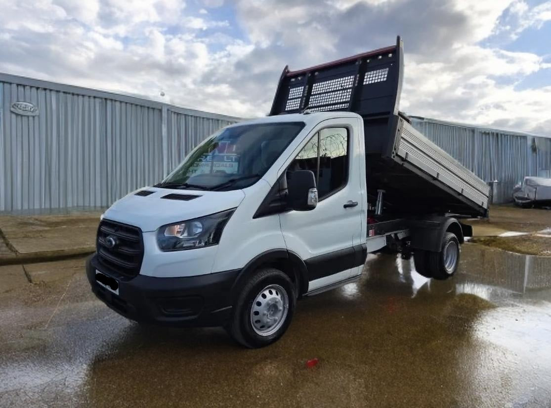 **(ONLY 77K MILEAGE)** 2022 FORD TRANSIT 350 LEADER ECOBLUE 2.0 DIESEL MANUAL CHASSIS CAB WHITE