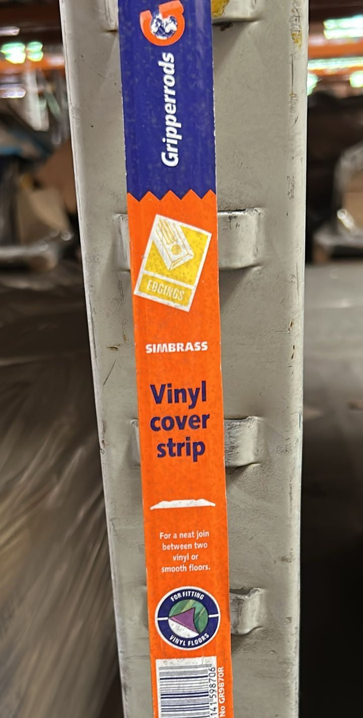 144X GRIPPERRODS VINYL COVER STRIP (L)813MM (2' 8") - METAL - COLOUR GOLD