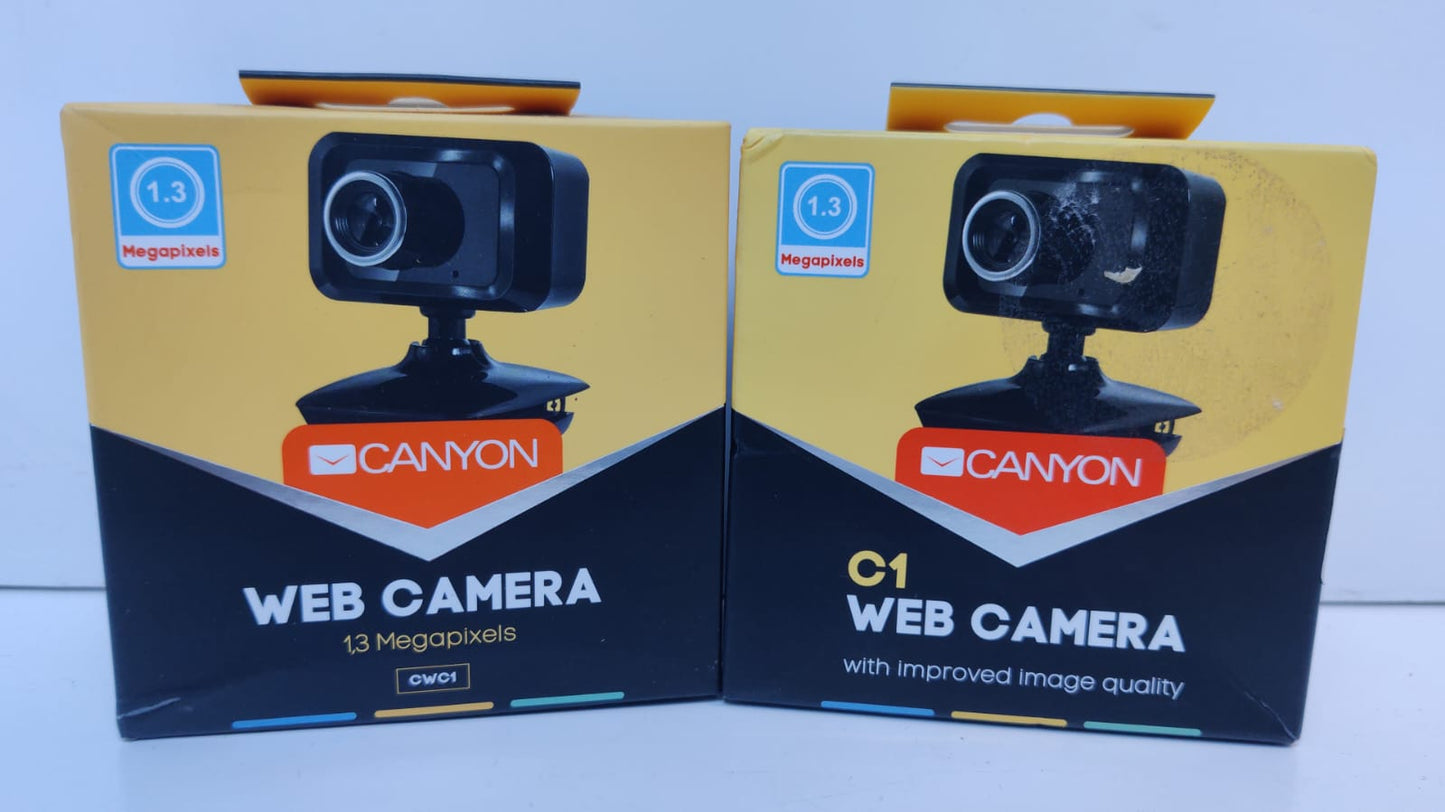 2X NEW CANYON C1 WEB CAMERA CNF-CWC1 1.3MP USB WEBCAM