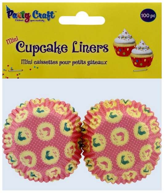 240 X PARTY CRAFT MINI CUPCAKE LINERS SINGING BIRDS