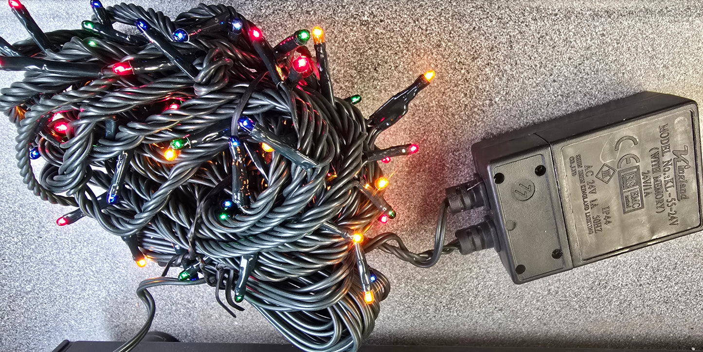 BULK LOT OF 120 KONSTSMIDE 100 LED MULTI COLOURED CHRISTMAS LIGHTS RRP £14.99 EACH