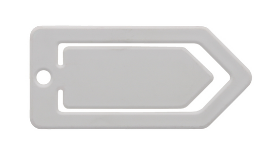 3000 X MEDIUM PLASTIC PAPER CLIP - WHITE