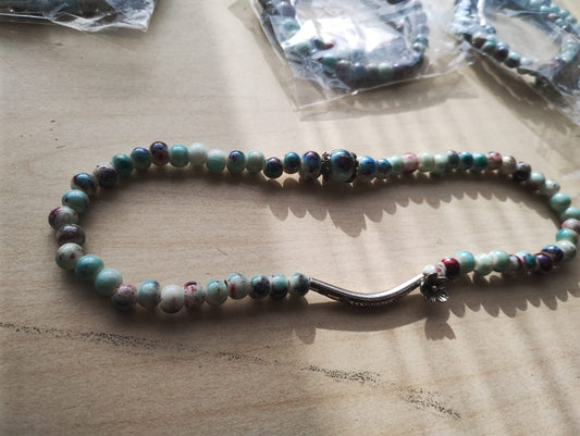 GYPSY STYLE BEADED CHOKER+ BRACELETS - JOBLOT OF 8 - BRAND NEW