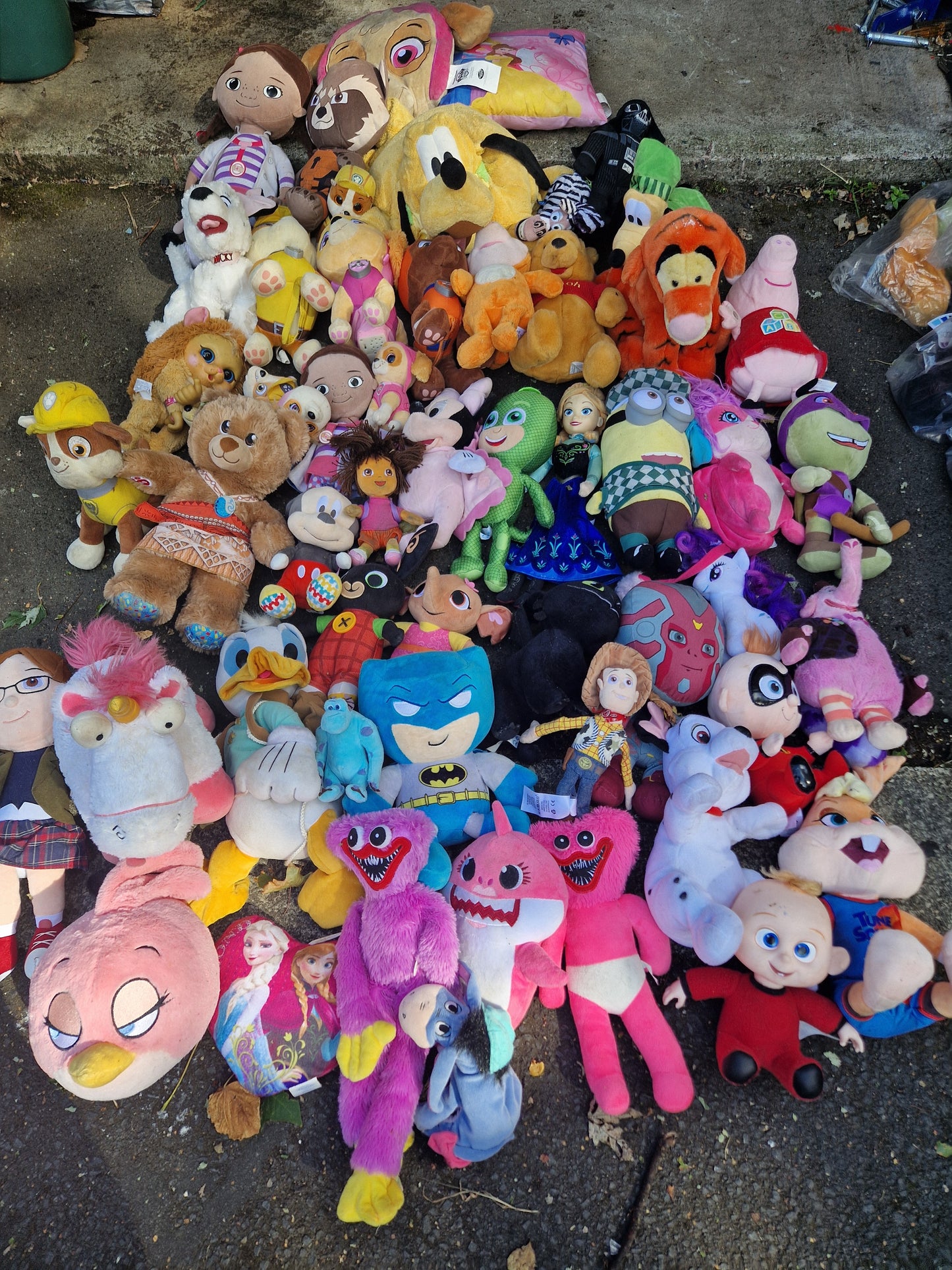 SELECTION OF PLUSH TOYS DISNEY MARVEL CARTOON PAW PATROL