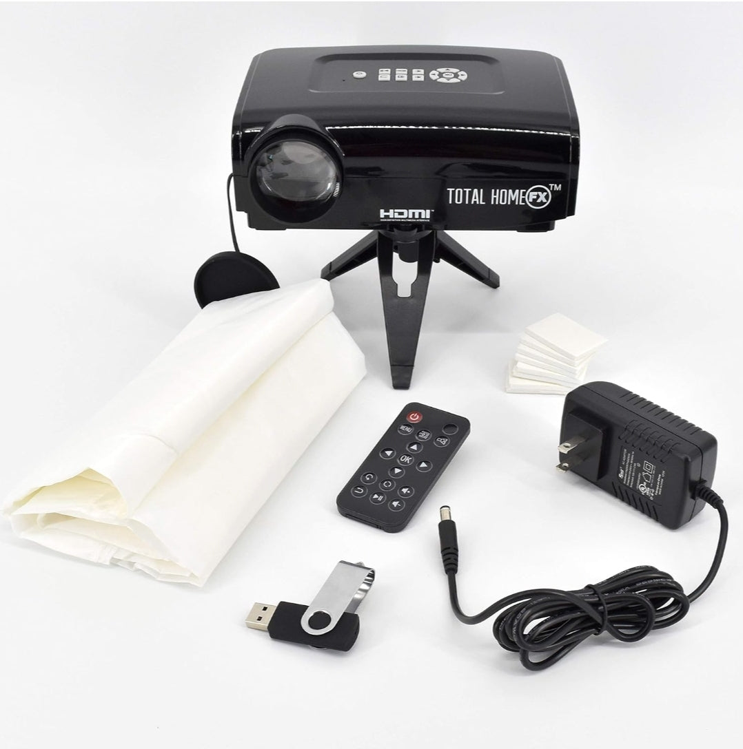 NEW TOTAL HOMEFX SERIES - PROJECTER FOR ANY OCCASSIONS COMES WITH PRE-LOADED SEASONAL VIDEOS