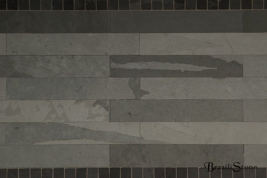10.71M2 - BRAZILIAN GREY/GREEN SLATE STRIPS - RRP 240.00