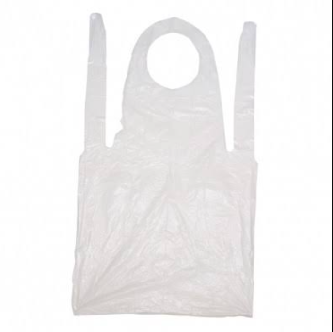 5000 X BRAND NEW APRONS- (50 ROLLS OF 100) TRANSPARENT, 20 MICRONS, PE
