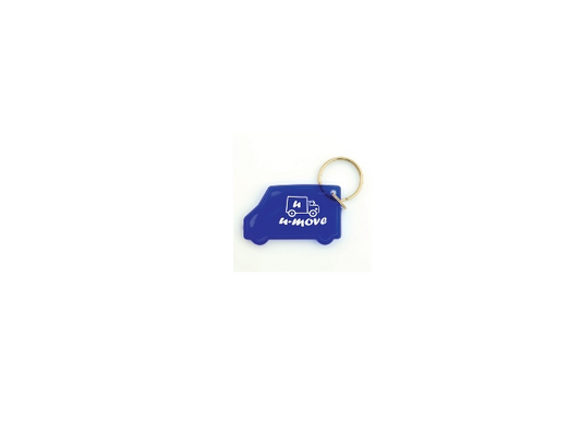 1000 X VAN SHAPED KEYCHAIN-TRANSLUCENT BLUE
