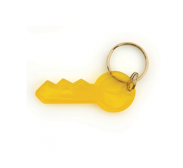 1000 X KEY SHAPED KEY CHAIN-TRANSLUCENT AMBER