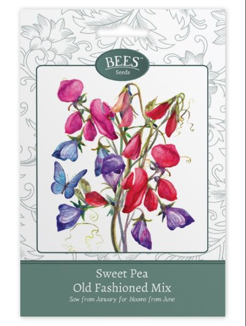 800 X NEW BEES SEEDS SWEET PEA OLD FASHIONED MIX