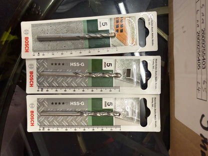 89 X GENUINE BOSCH 5MM DRILL BITS – BRAND NEW RETAIL PACKED – RRP OVER £450