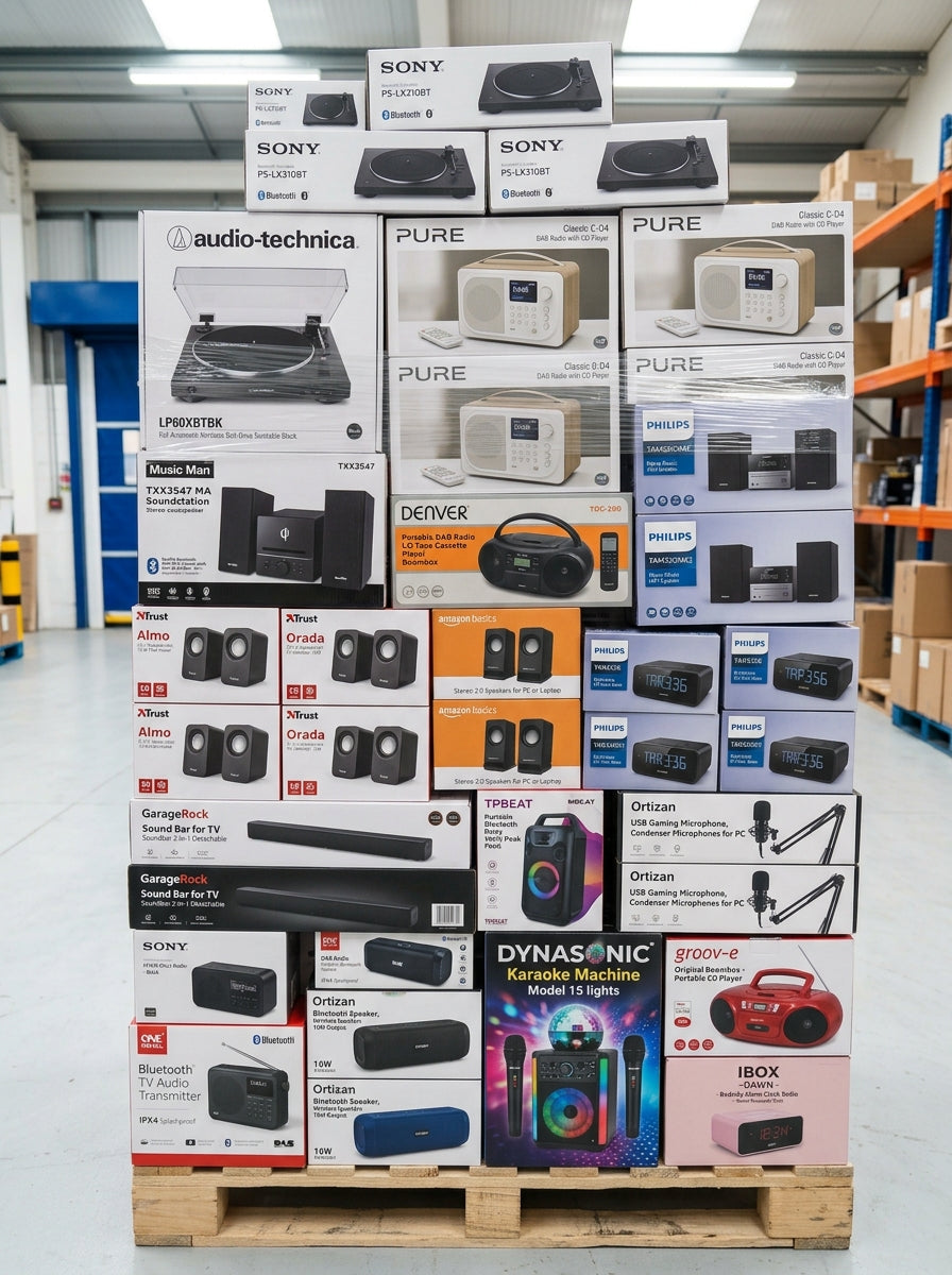 40+ SONY & AUDIO‑TECHNICA TURNTABLES + PHILIPS, PURE, PYLE AUDIO BUNDLE – MIXED CUSTOMER RETURN LOT