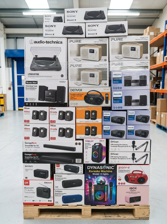 40+ SONY & AUDIO‑TECHNICA TURNTABLES + PHILIPS, PURE, PYLE AUDIO BUNDLE – MIXED CUSTOMER RETURN LOT