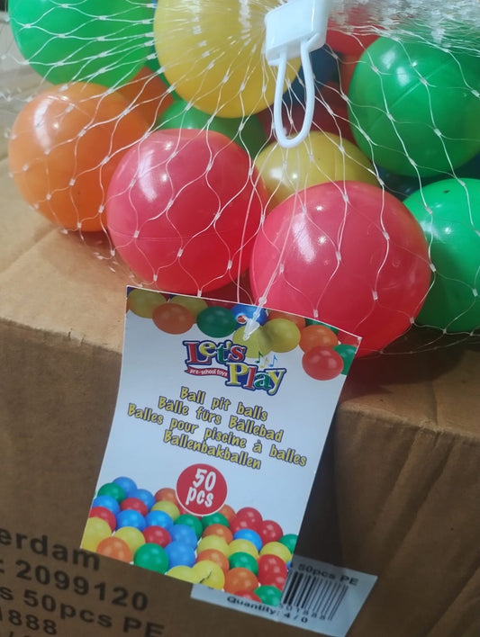 LET'S PLAY - BALL PIT BALLS 50PSC - BRAND NEW WITH TAGS - JOBLOT OF 73