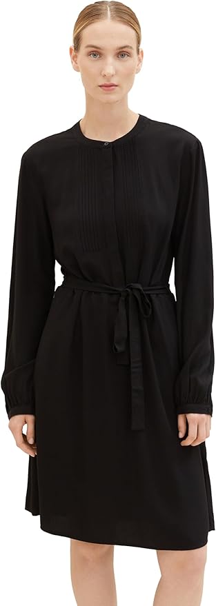 TOM TAILOR WOMEN'S 1039179 DRESS, 14482-DEEP BLACK, 10