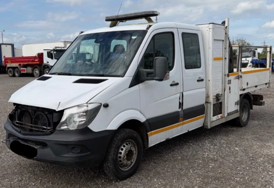 2018 MERCEDES-BENZ SPRINTER 516 CDI CREWCAB DROPSIDE MANUAL DIESEL WHITE