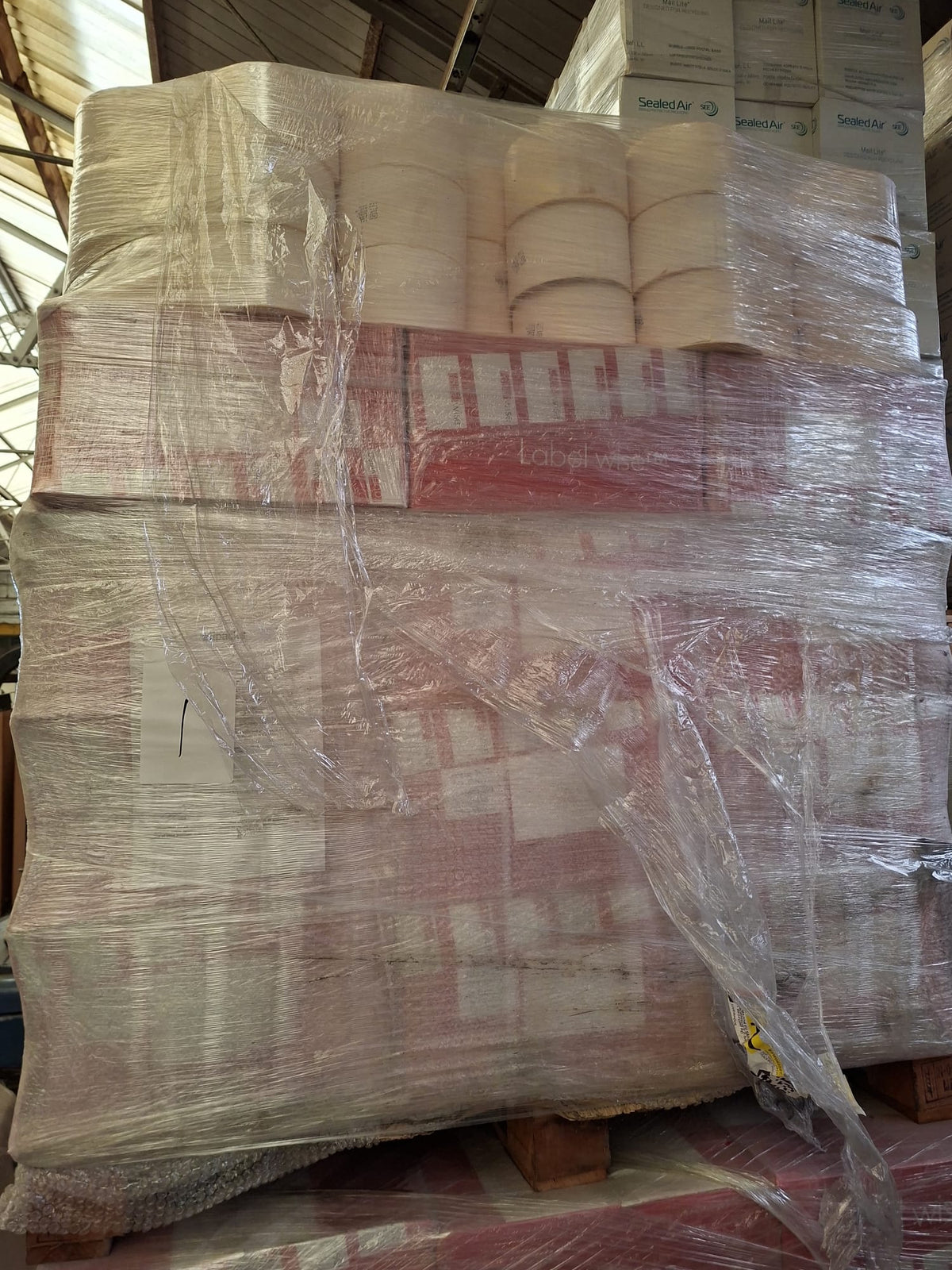 PALLET OF APPROX 175 ROLLS OF 102MM X 152MM (4" X 6") THERMAL LABELS