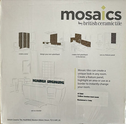 20 BXS LIMESTONE POLISHED MOSAIC TILE SHEETS 300X300MM