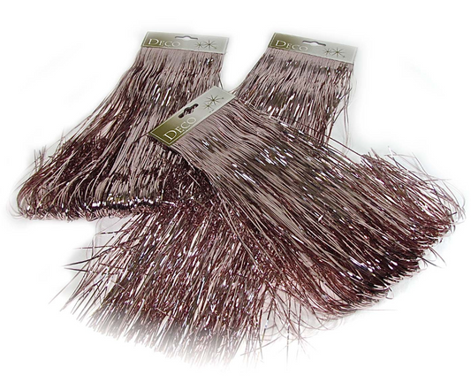 360 X DECORATIVE TINSEL VINTAGE PINK 50 X 40CM