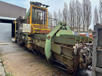 1997 LYNDEX BIGRO 80 CARDBOARD BALER WITH INFEED CONVEYOR