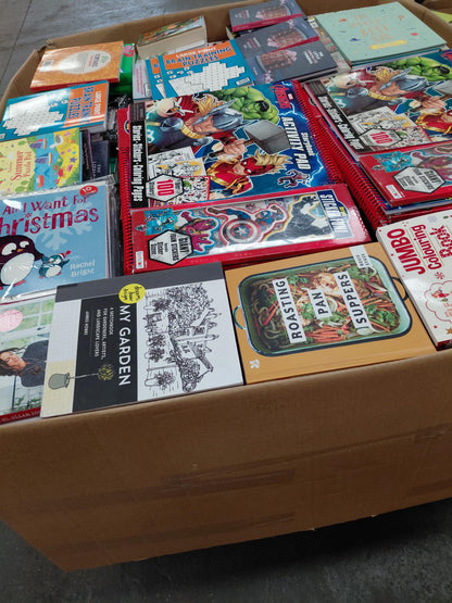 EACH PALLET CONSISTS OF CHILDRENS/NOVELS/COOKERY/EDUCATIONAL AND OTHER TITLES.