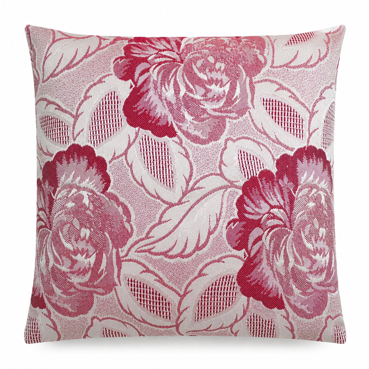 X100 CUSHION COVERS MAROON - FLORAL DESIGN - MEASURES 16X16" / 40X40CM