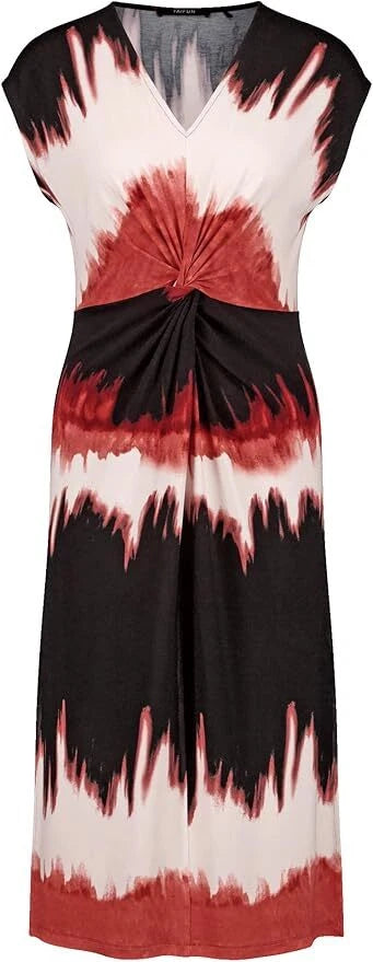 TAIFUN WOMEN'S 581321-16238-1102 DRESS, BLACK PATTERNED, 22