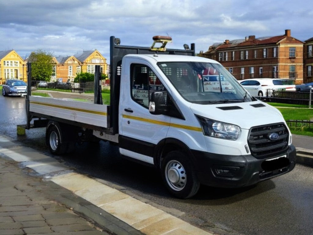 **(ONLY 64K MILEAGE)** 2023 ON 23 PLATE FORD TRANSIT 350 LEADER 130BHP TDCI RWD LWB DROPSIDE PICKUP