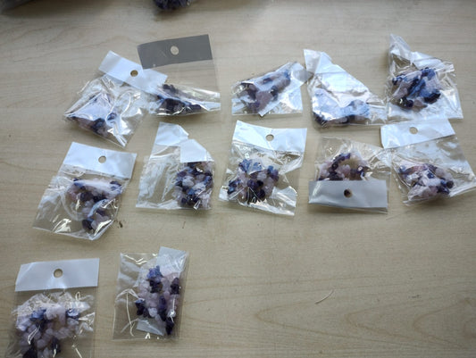 AMETHYST AND RQ CRYSTAL CHIP BRACELET JOB LOT OF 12 - BRAND NEW