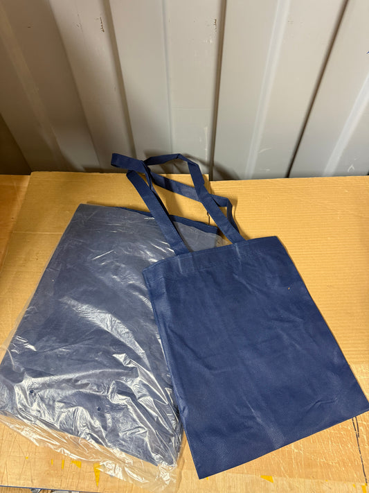 BOX OF 200 NAVY NON WOVEN SHOULDER BAGS