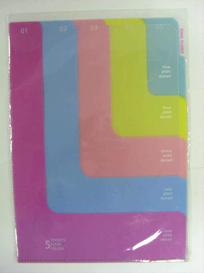 240 X 5 POCKET A4 CLEAR FOLDER