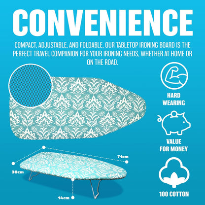 25 X MINI TABLE TOP IRONING BOARD FOLDABLE LIGHTWEIGHT - RRP £250