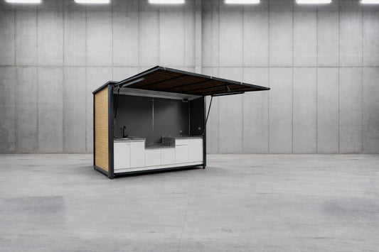 2026 NEW 3MTR PREMIUM BAR / KITCHEN UNIT WITH STAY-OPEN SOFT-CLOSE CANOPY – GRANITE WORKTOP