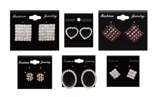 48 X EARRING DIAMOND ASST