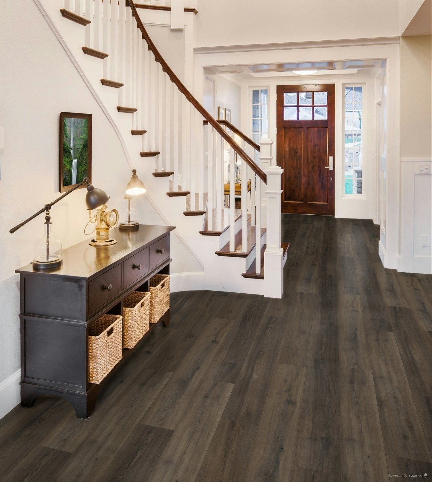 20 X BOXES (66.8M2) POLYFLOR RENAISSANCE DARK OAK FULL PLANK GLUEDOWN LVT FLOORING - RRP £2,000