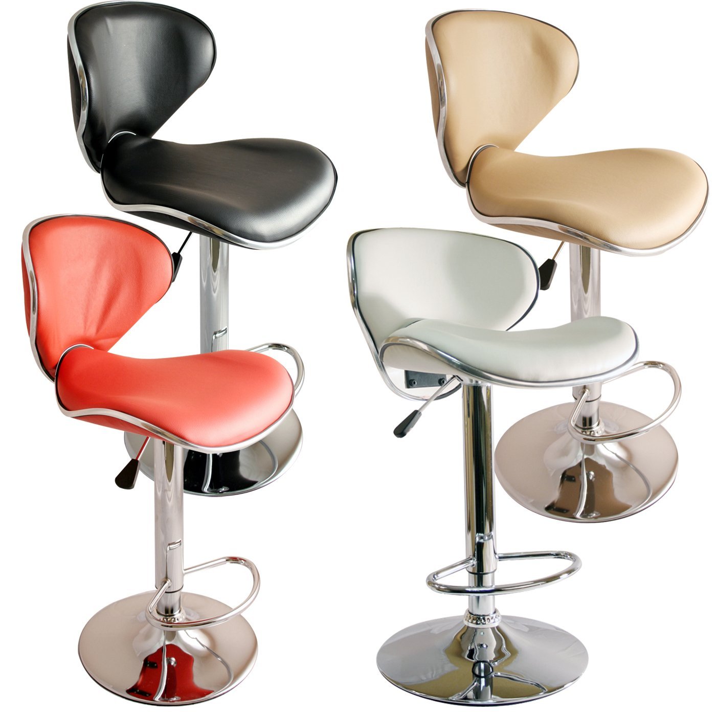 10 X BARSTOOLS FAUX LEATHER PLASTIC METAL BASE BREAKFAST KITCHEN STOOLS RRP £300