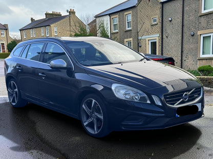 2011 VOLVO V60 R-DESIGN D5 AUTO 2400CC DIESEL BLACK ESTATE >>--NO VAT ON HAMMER--<<