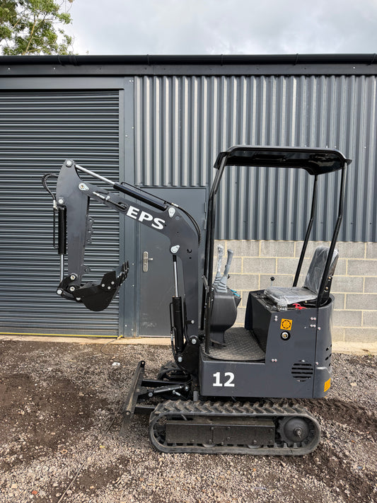 EPS 12 1.2 TON MINI DIGGER – BRAND NEW UNUSED – DIESEL ENGINE – COMPACT EXCAVATOR