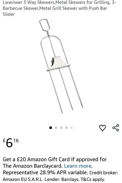 5PCS BARBEQUE SKEWER WITH COVER RRP £35