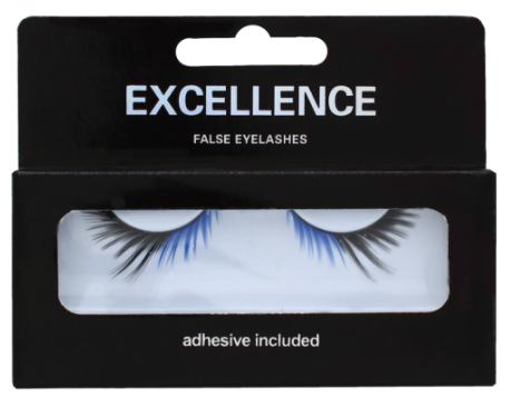 48 X EXCELLENCE FALSE EYELASHES BLACK & BLUE